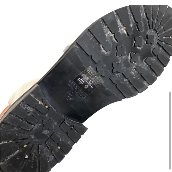 All Saints White Donita Leather Lace Up Combat Boots Size 7 - Picture 3 of 5